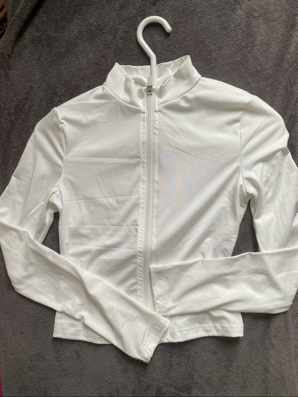 Women's White Zip-Front Lightweight jacket